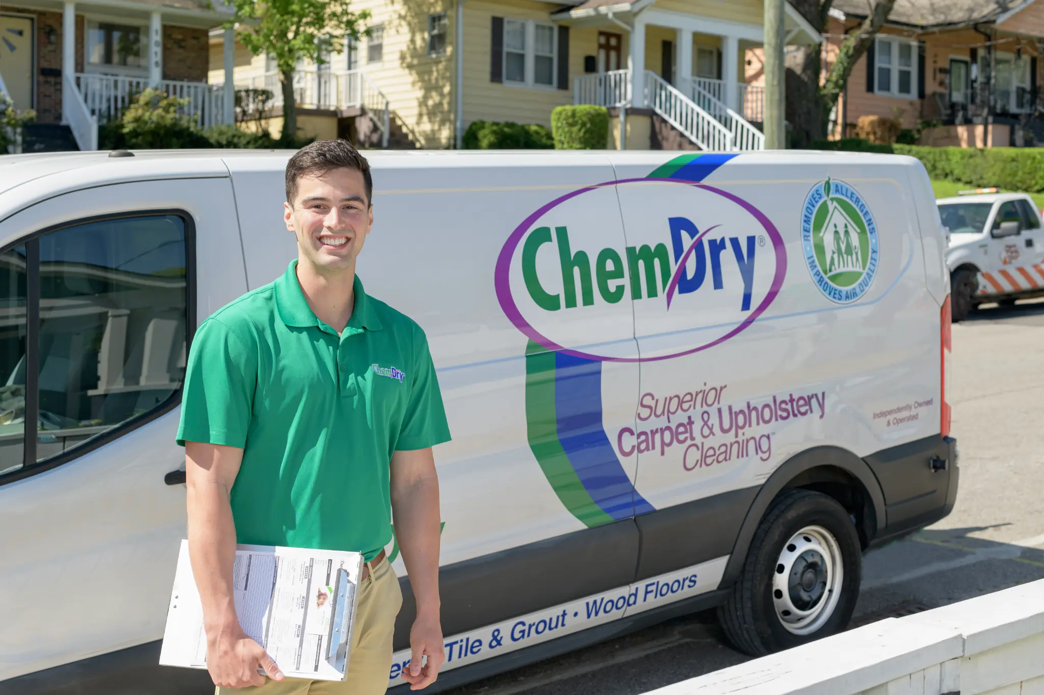 Chem-Dry Action technician ready to help