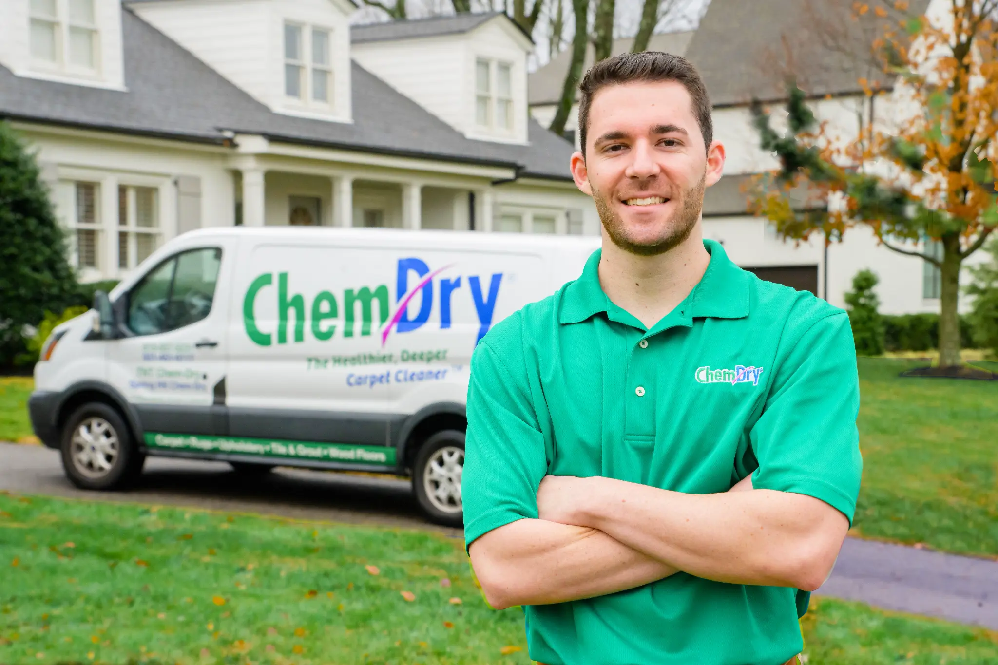 Chem-Dry Action technician and van