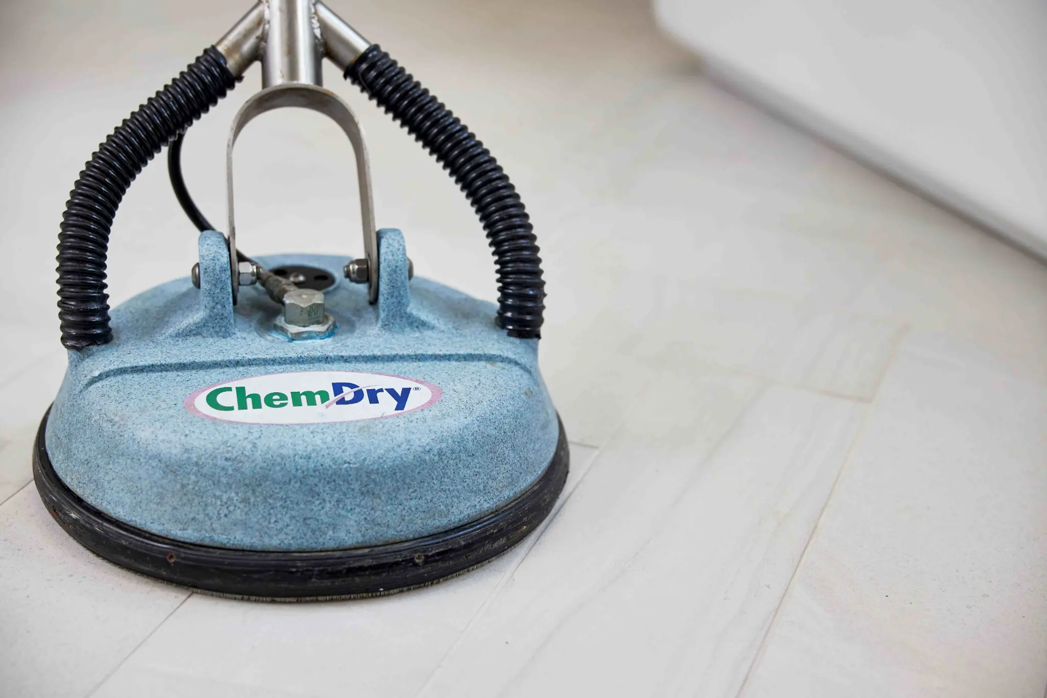 Chem-Dry tile cleaning machine in action